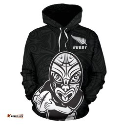New Zealand Rugby Hoodie, Haka Dance Rugby Pullover Hoodie