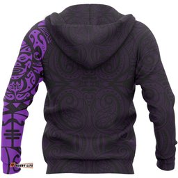 Maori Tangaroa Tattoo Pullover Hoodie Custom Purple