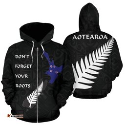 Don't Forget Your Roots Aotearoa Hoodie Zip Up