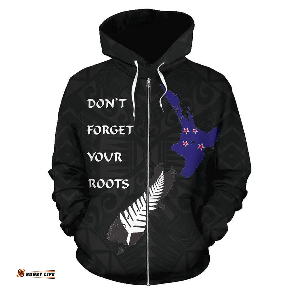 Don't Forget Your Roots Aotearoa Hoodie Zip Up