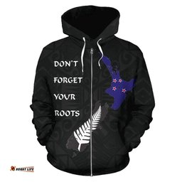 Don't Forget Your Roots Aotearoa Hoodie Zip Up