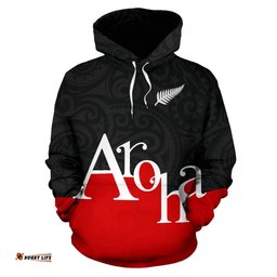 Aroha Hoodie Silver Fern