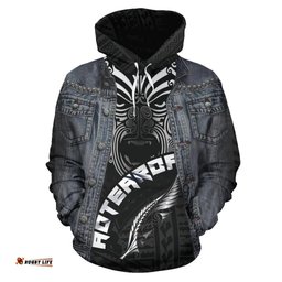 Maori Moko Warface 3D Denim Hoodie