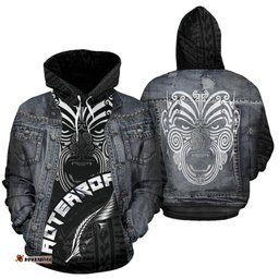 Maori Moko Warface 3D Denim Hoodie