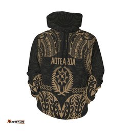 Aotearoa Hoodie Silver Fern Firefighter Style