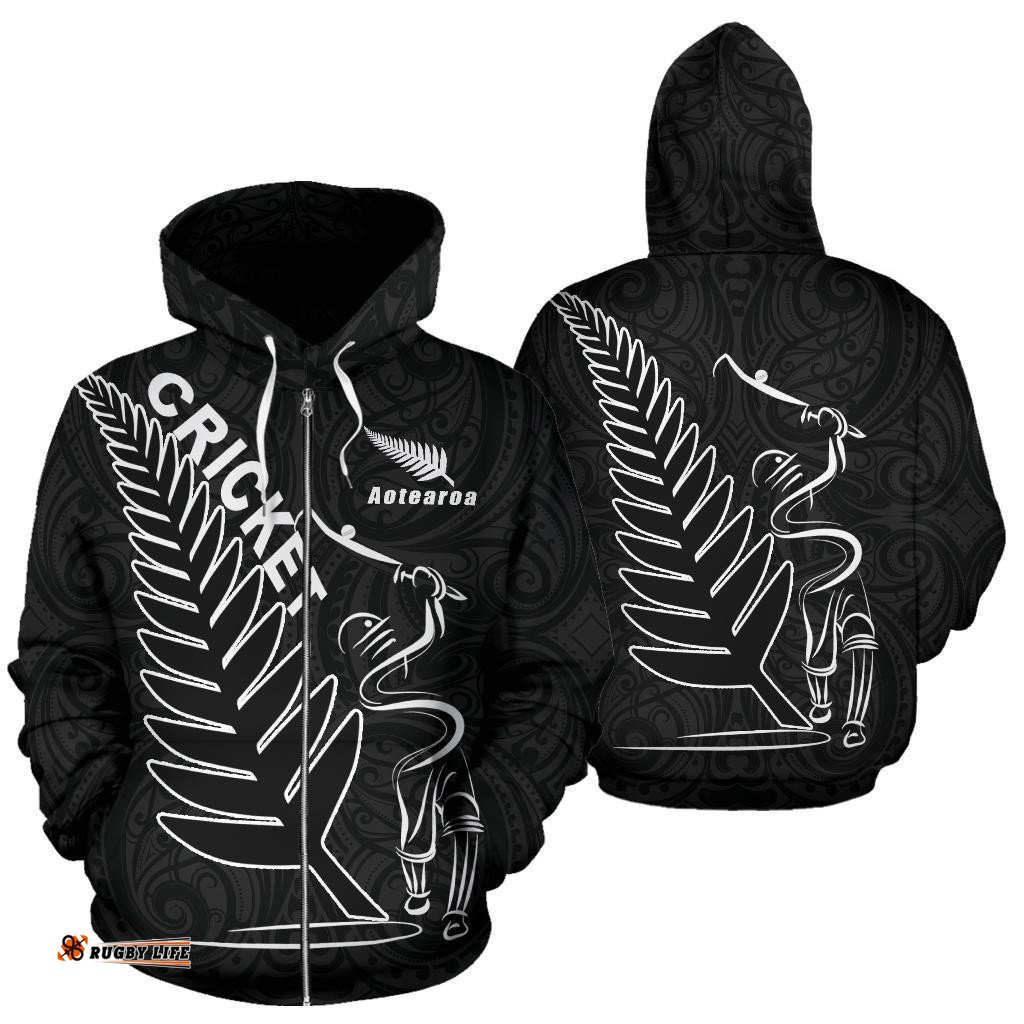 New Zealand Zip Up Hoodie Cricket
