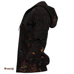 New Zealand Hoodie, Maori Gods Pullover Hoodie, Tumatauenga God Of War Black