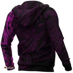 Maori Tattoo Style All Over Hoodie Pink Custom Version