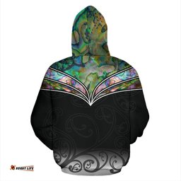 Aotearoa Paua Shell Zip Up Hoodie