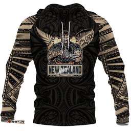 Rugby Aotearoa Tattoo Style All Over Hoodie