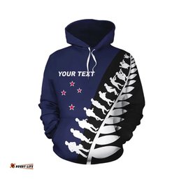 New Zealand Lest We Forget Custom Hoodie Navy