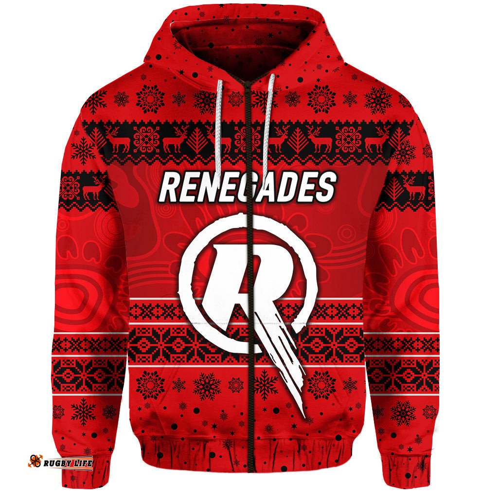custom personalised melbourne renegades zip hoodie christmas simple style