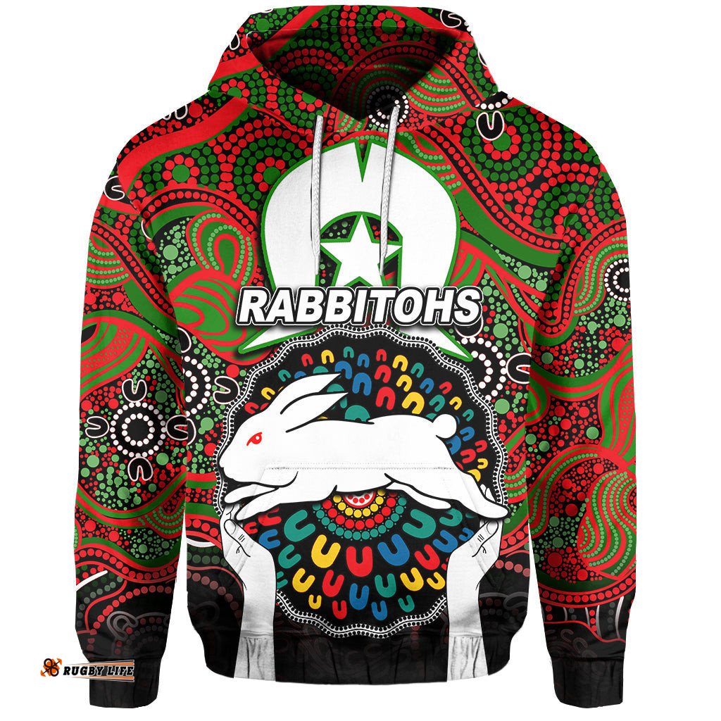 rabbitohs rugby hoodie naidoc week no2