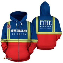New Zealand Firefighter Zip Up Hoodie