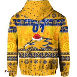 custom personalised west coast eagles zip hoodie christmas simple style gold