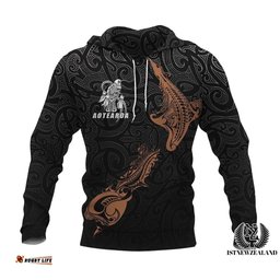 Aotearoa Tui Kowhai Map New Zealand Hoodie