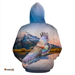 New Zealand Parrot Couple Zip Up Hoodie Kea Bird