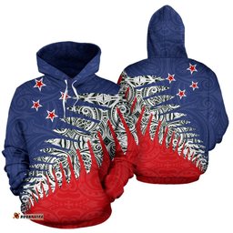 New Zealand Silver Fern Hoodie Red