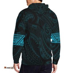 Maori Hoodie, New Zealand Tattoo All Over Print Zip Up Hoodie