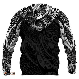 Tiki Maori Tattoo All Over Hoodie White