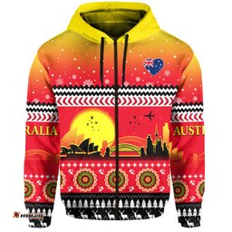 australia christmas zip hoodie proud sydney opera house