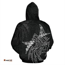 New Zealand Maori Tattoo Wolf Hoodie