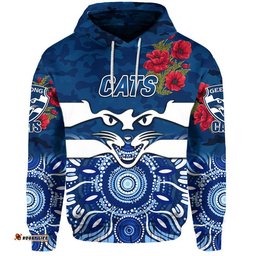 geelong cats anzac zip up and pullover hoodie indigenous vibes