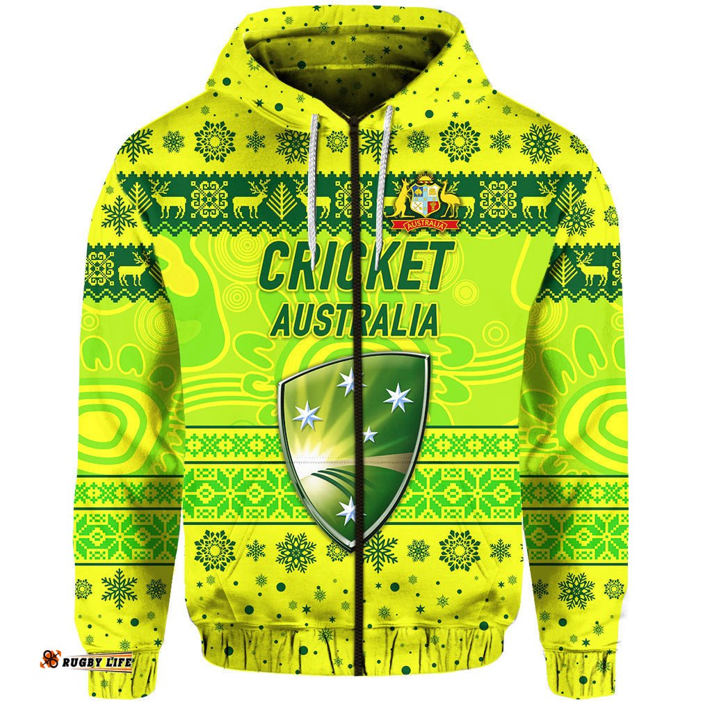 custom personalised australia men cricket team zip hoodie christmas simple style