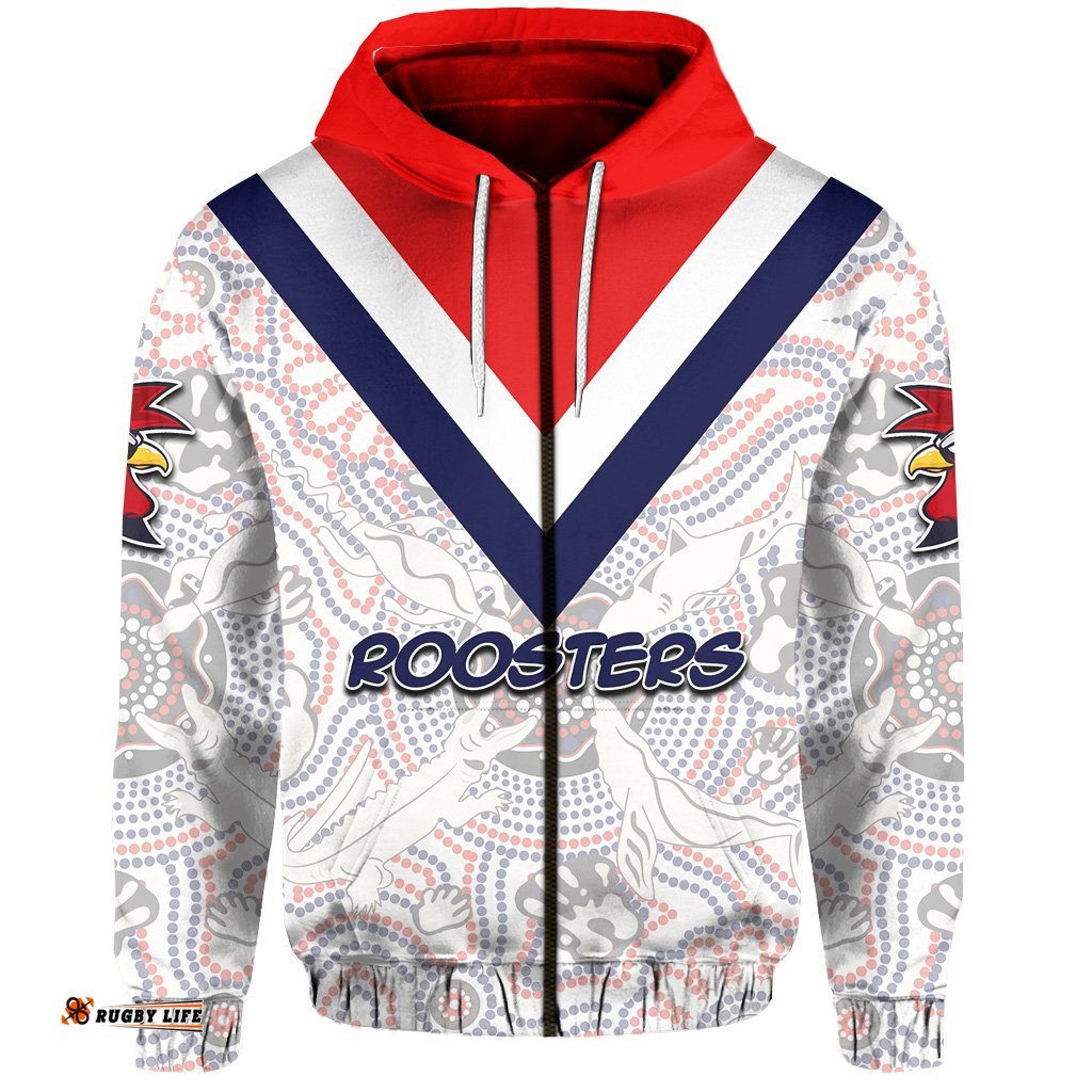 Roosters Aboriginal Zip Hoodie