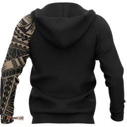 Polynesian Tattoo Hoodie Gold