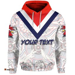 Custom Personalised Roosters Aboriginal Hoodie