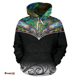 New Zealand Maori Paua Shell Hoodie