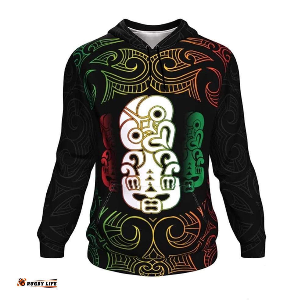Aotearoa Hoodie Hei Tiki Rasta Style