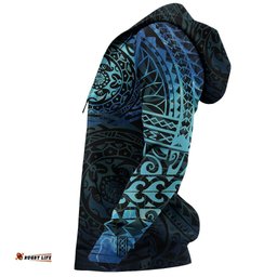 Maori Turtle Tattoo Hoodie, New Zealand Pullover Hoodie