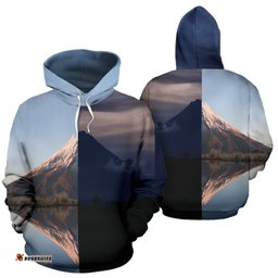 Mount Taranaki Day And Night New Zealand Hoodie