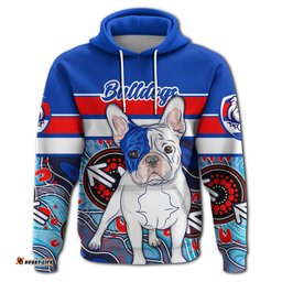 Custom Personalised Western Football Bulldogs Hoodie Aboriginal Sport Style