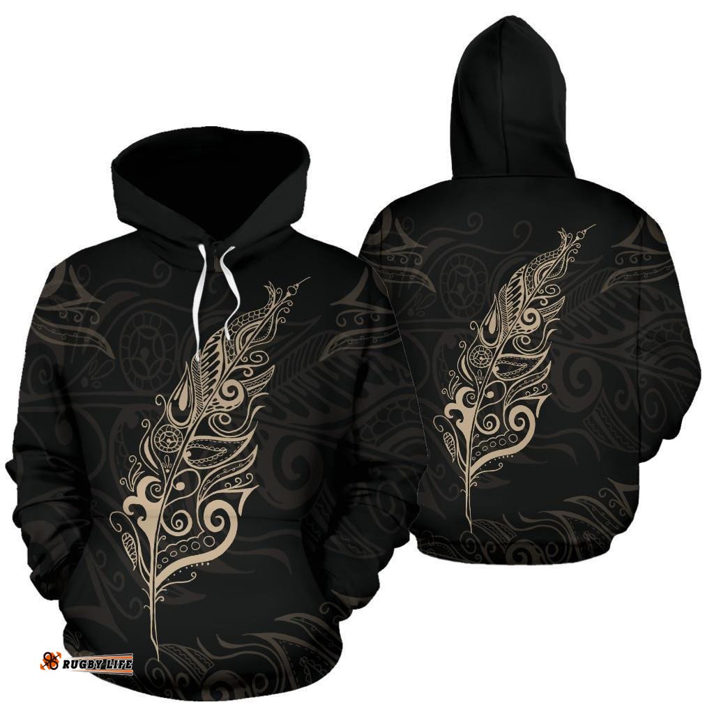 Tan Silver Fern New Zealand Basic Hoodie