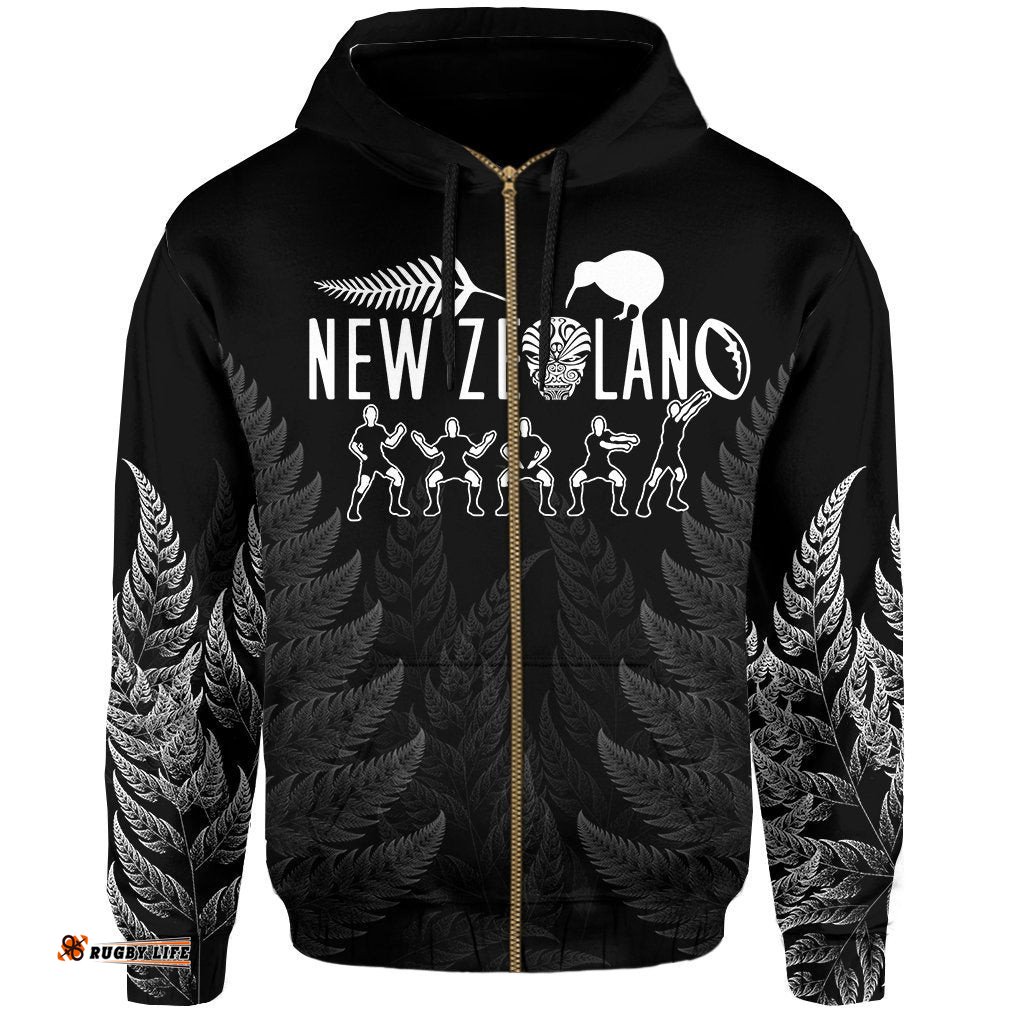 Nz Zip Hoodie Haka Rugby Exclusive Edition