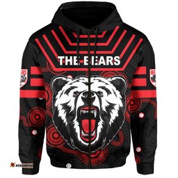 custom personalised the bears indigenous zip hoodie go north sydney