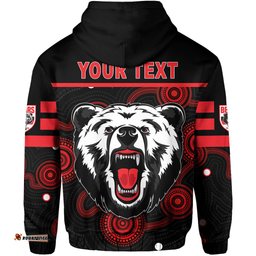 custom personalised the bears indigenous zip hoodie go north sydney