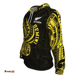 Gemini Zodiac Hoodie Aotearoa Maori Tattoo