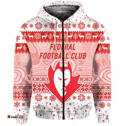 federal football club zip hoodie christmas simple style white