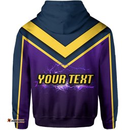 Custom Personalised Melbourne All Over Hoodie Thunder