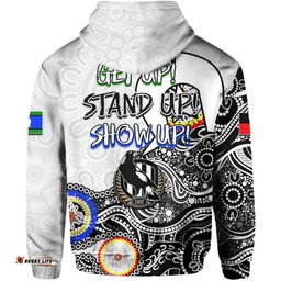 magpies australian football hoodie naidoc patterns