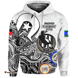 magpies australian football hoodie naidoc patterns