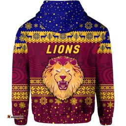 brisbane lions zip up and pullover hoodie christmas simple style