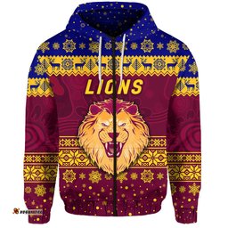 brisbane lions zip up and pullover hoodie christmas simple style