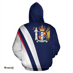 New Zealand Flag Coat Of Arms All Over Print Hoodie
