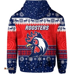 sydney roosters zip hoodie christmas simple style blue