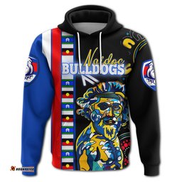 Custom Personalised Western Football Bulldogs Hoodie NAIDOC Week Indigenous